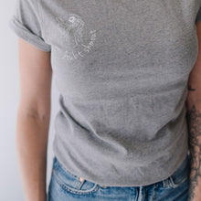 Load image into Gallery viewer, Doubt Shmout Crew Neck Tee with Rolled Sleeves