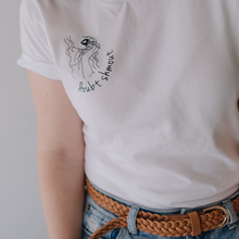 Load image into Gallery viewer, Doubt Shmout Crew Neck Tee with Rolled Sleeves