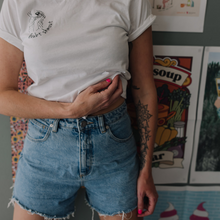 Load image into Gallery viewer, Doubt Shmout Crew Neck Tee with Rolled Sleeves