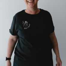 Load image into Gallery viewer, Doubt Shmout Crew Neck Tee with Rolled Sleeves