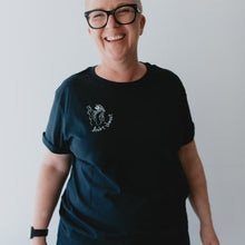 Load image into Gallery viewer, Doubt Shmout Crew Neck Tee with Rolled Sleeves