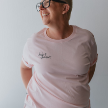 Load image into Gallery viewer, Doubt Shmout Crew Neck Tee with Rolled Sleeves