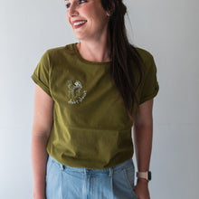 Load image into Gallery viewer, Doubt Shmout Scoop Neck Long Line Tee

