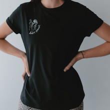 Load image into Gallery viewer, Doubt Shmout Crew Neck Tee with Rolled Sleeves
