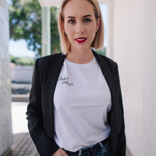 Load image into Gallery viewer, Doubt Shmout Scoop Neck Long Line Tee
