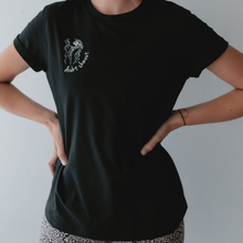 Load image into Gallery viewer, Doubt Shmout Crew Neck Tee with Rolled Sleeves
