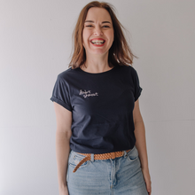 Load image into Gallery viewer, Doubt Shmout Scoop Neck Long Line Tee
