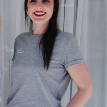 Load image into Gallery viewer, Doubt Shmout Crew Neck Tee with Rolled Sleeves

