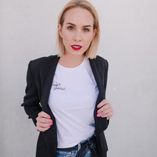 Load image into Gallery viewer, Doubt Shmout Scoop Neck Long Line Tee
